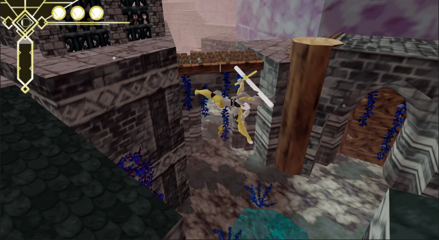 Pseudoregalia 3D platforming gameplay screenshot